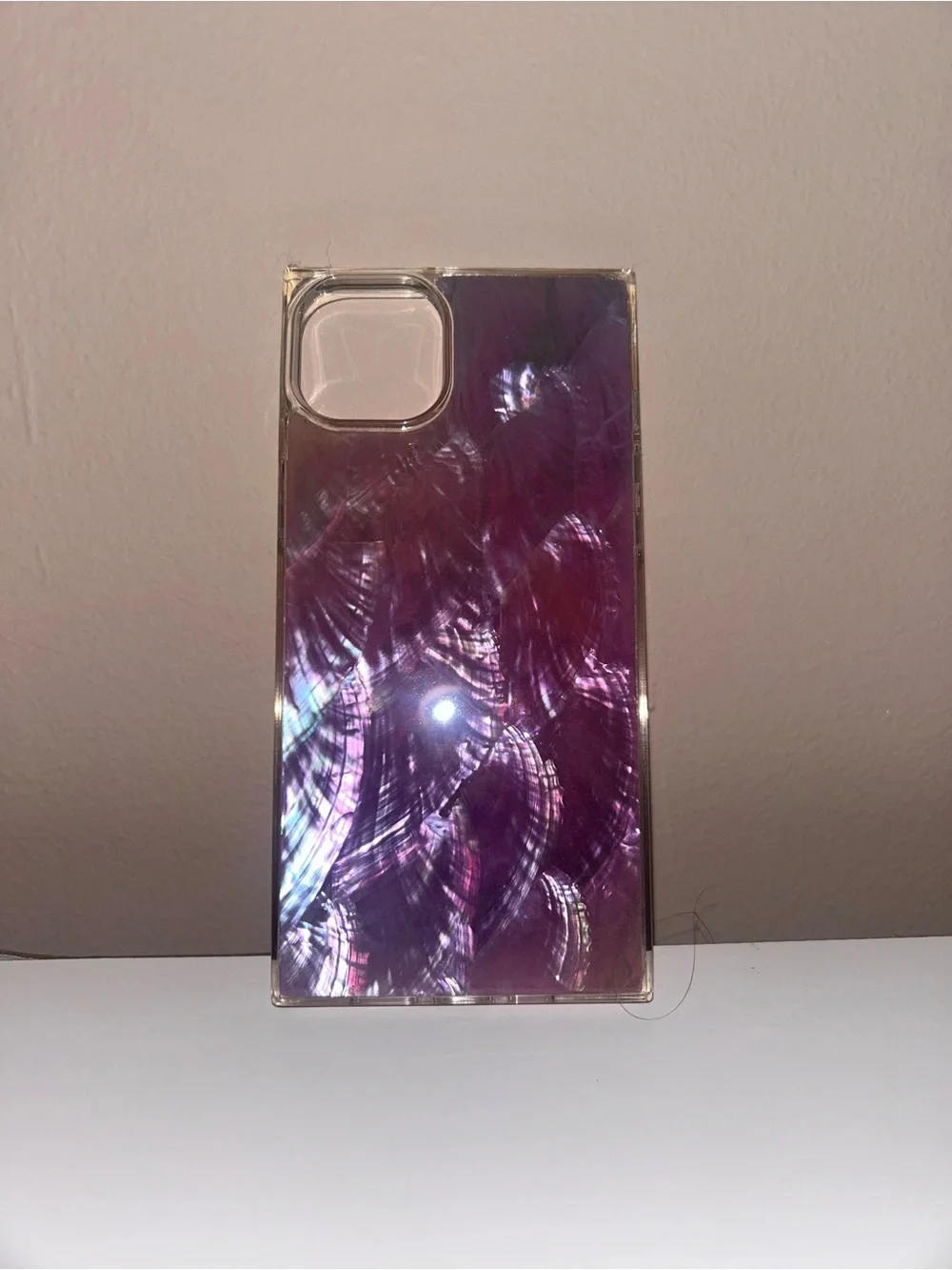 Flaunt Iridescent Pink Square Phone Case for iPhone 14 Plus